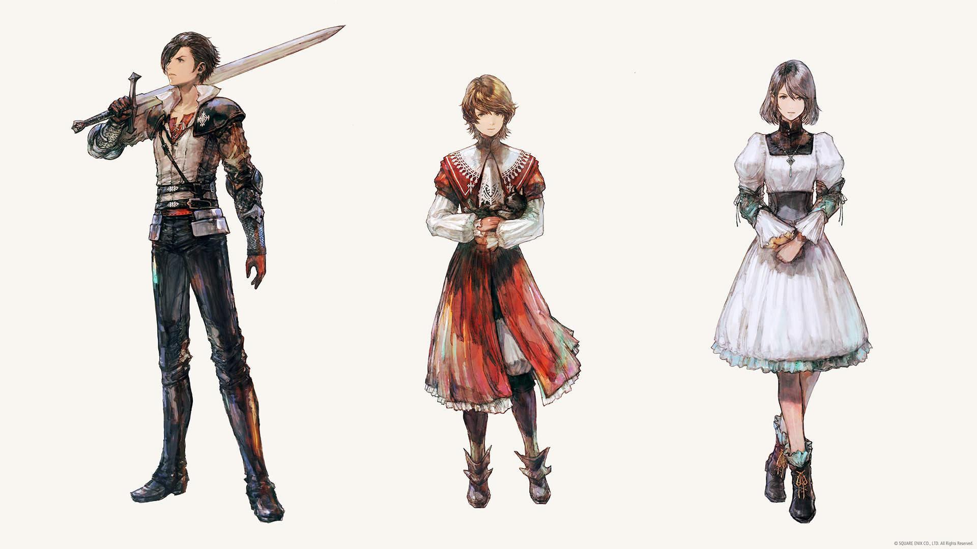 Clive, Joshua, and Jill from Final Fantasy 16