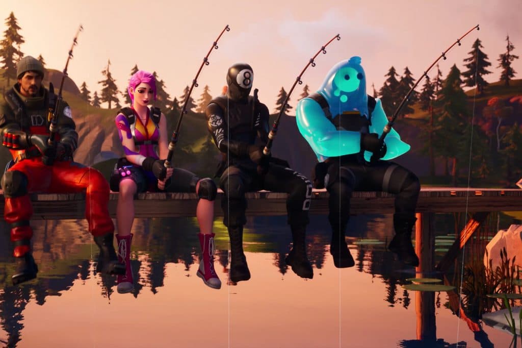 Fortnite characters fishing