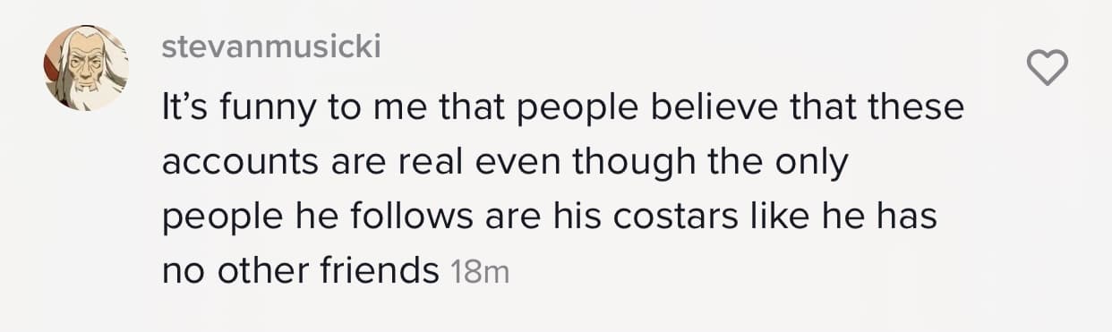 Comment on a fake Tom Holland TikTok account