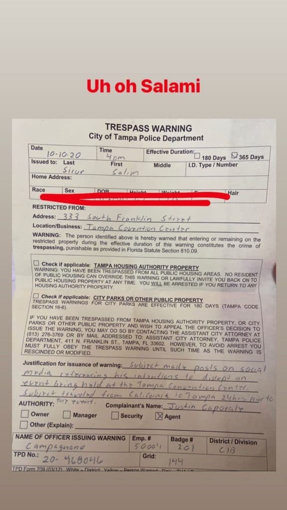 Image of NELK boy's trespass warning