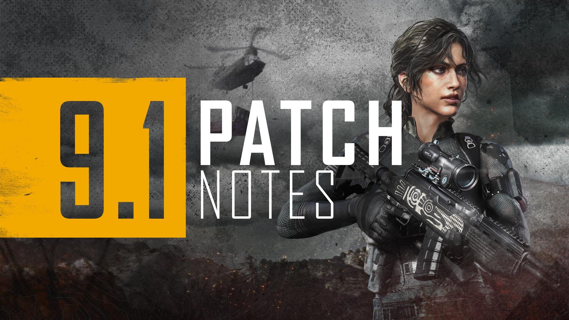 Advertising PUBG 9.1 patch notes
