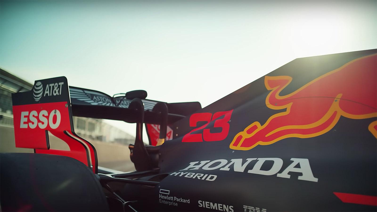 Rear wing of a Red Bull Racing F1 Car