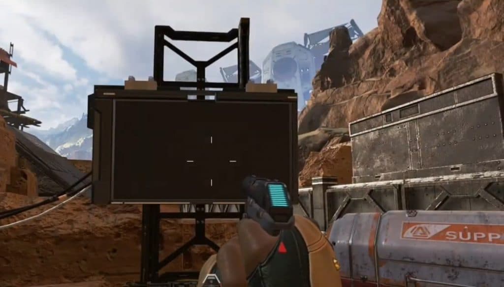Horizon's monitor in Apex Legends' Firing Range.