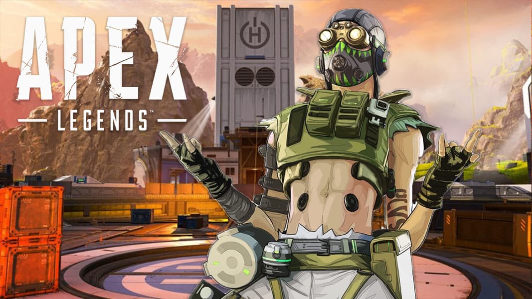 octane in apex legends with logo