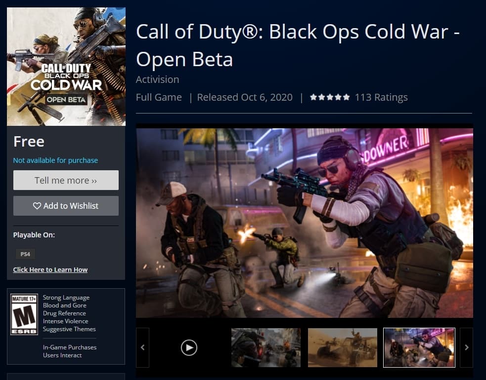 Black Ops Cold War Beta pre-load