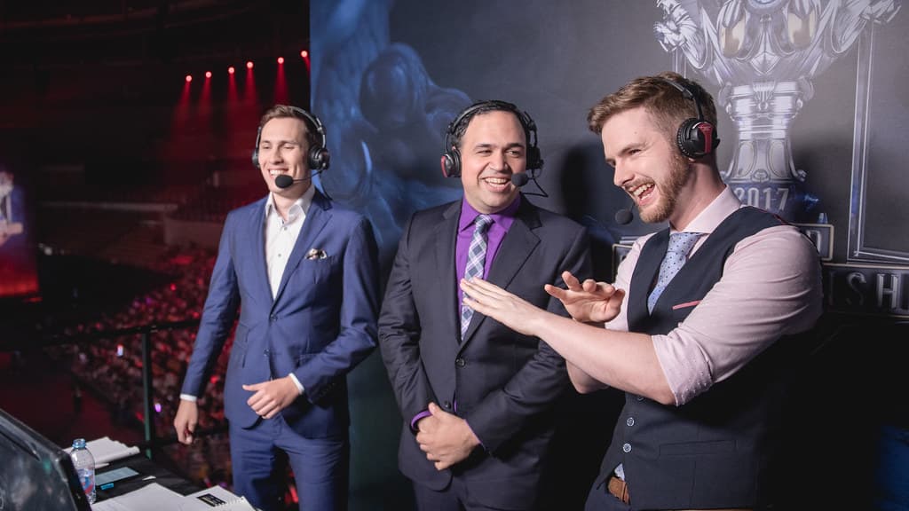 Deficio commentating at worlds