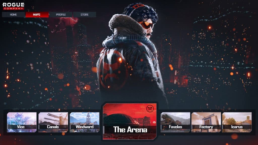 Dr Disrespect Rogue Company skin The Arena