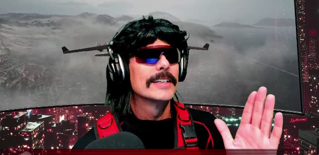 Dr Disrespect streams on YouTube