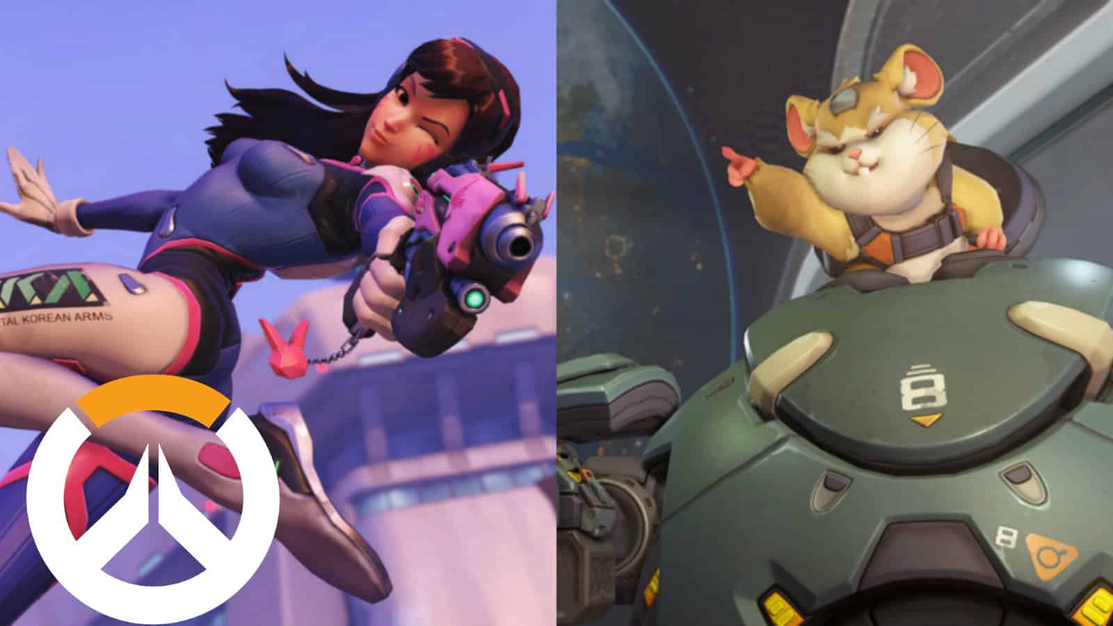 Dva and Wrecking Ball in Overwatch