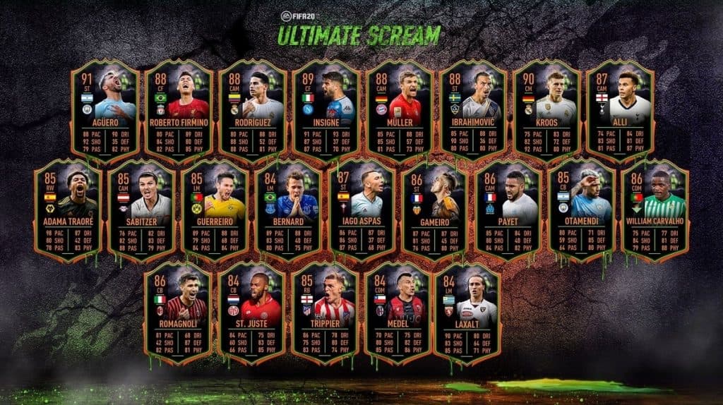 Last year's Ultimate Scream team was chock full of strong FIFA 20 cards.
