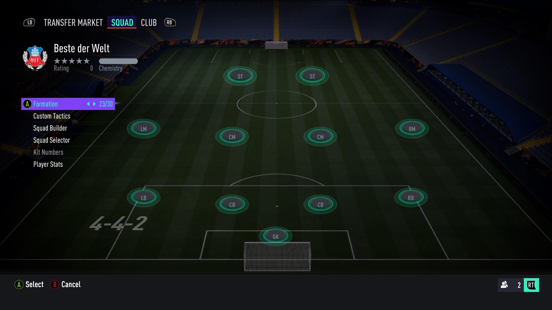 FIFA 21 custom tactics 442