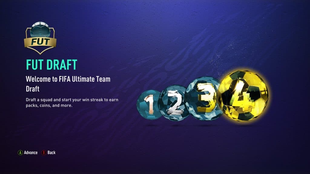 FIFA 21 FUT Draft rewards menu