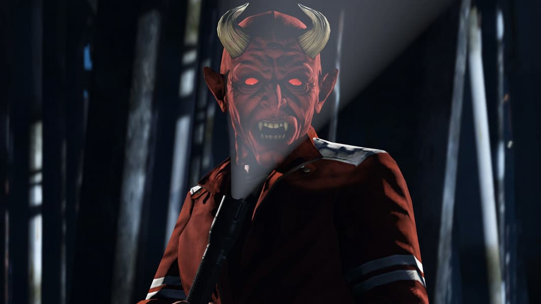 GTA Online character dressed as the devil