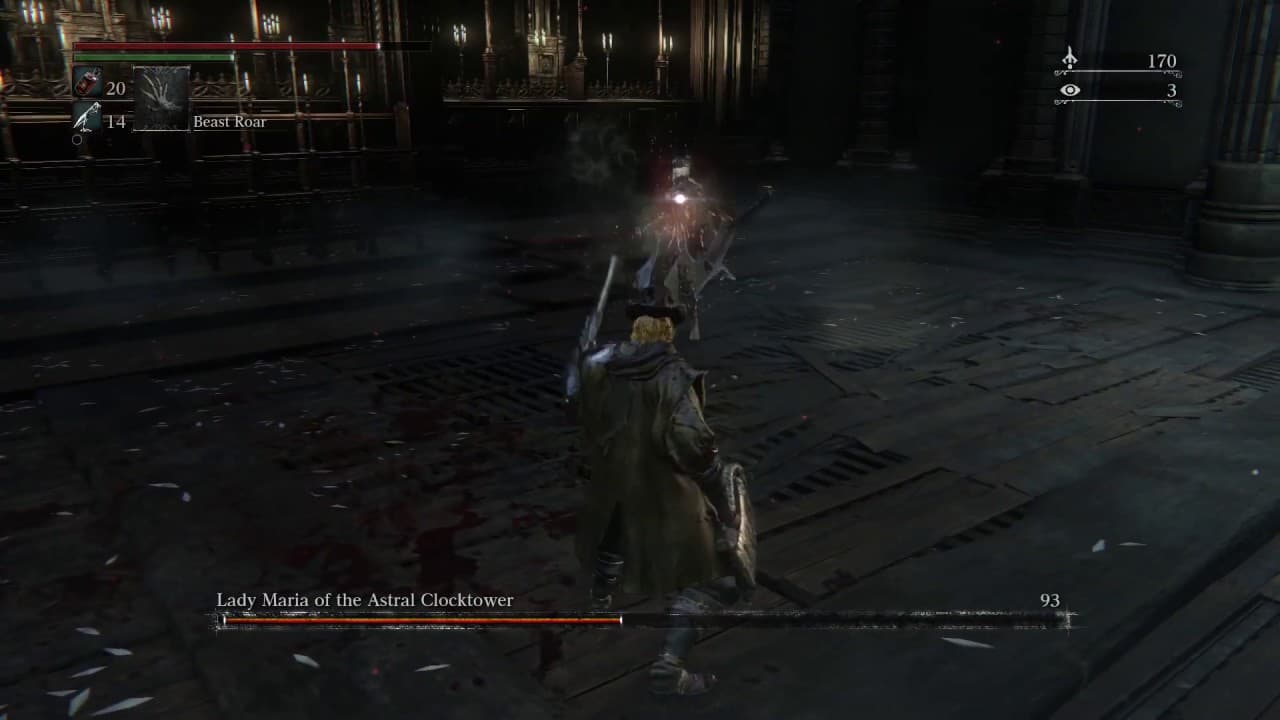 lady maria fight in bloodborne the old hunters dlc