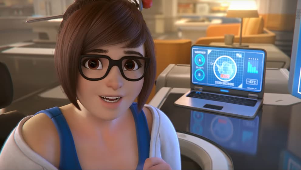 Mei is happy at her lab