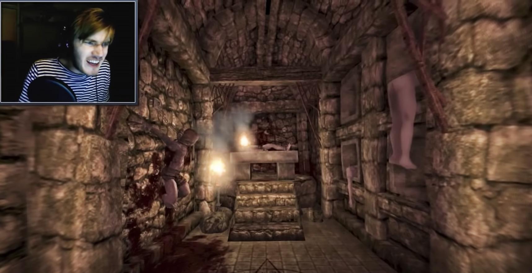 young pewdiepie playing amnesia