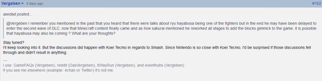 Leaker comments on Ryu coming to Smash
