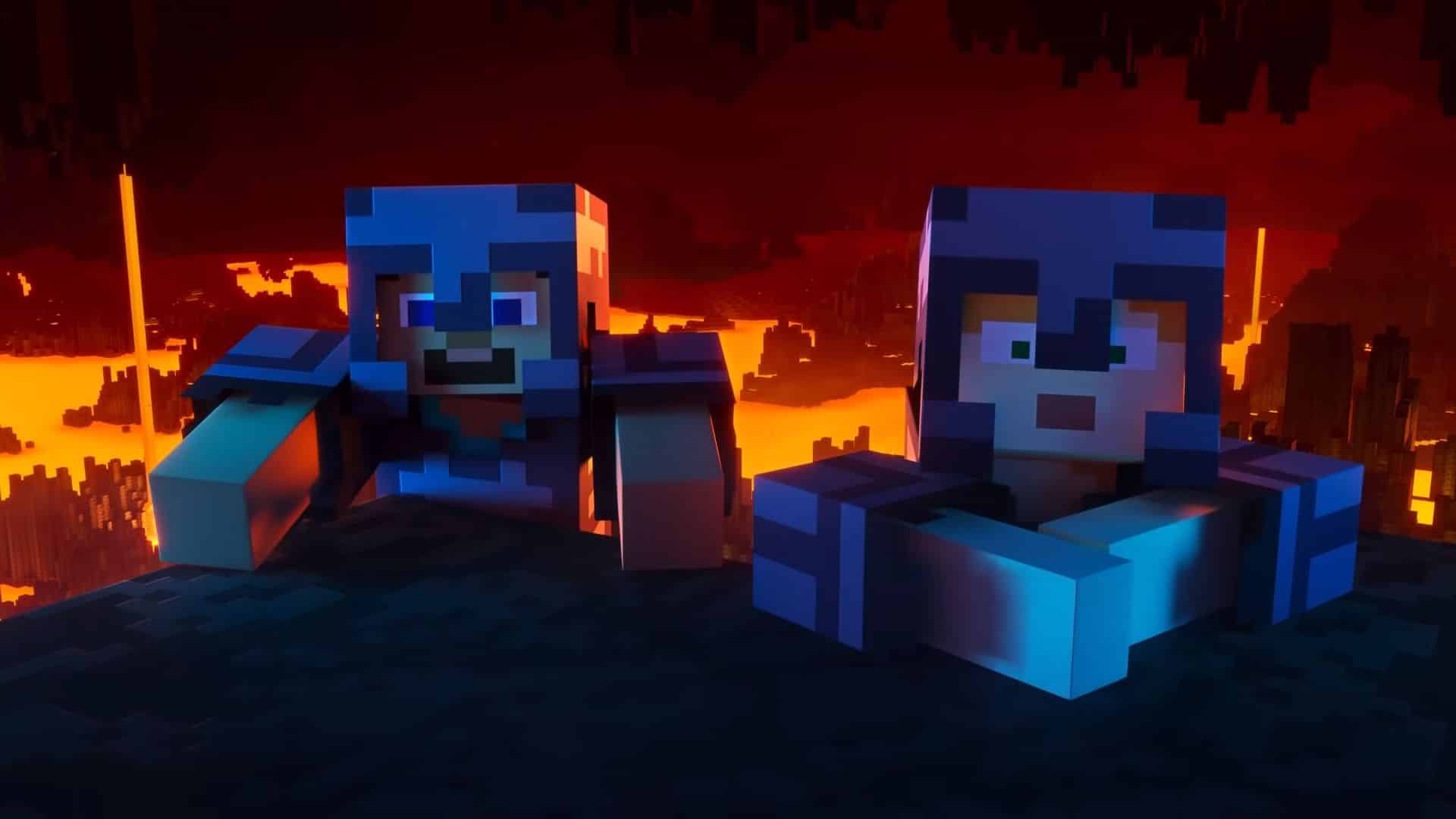 steve and friend in minecraft