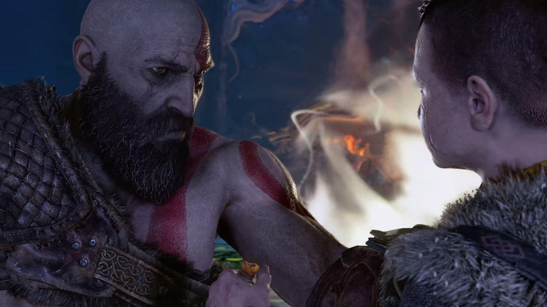 kratos and atreus talking in gow