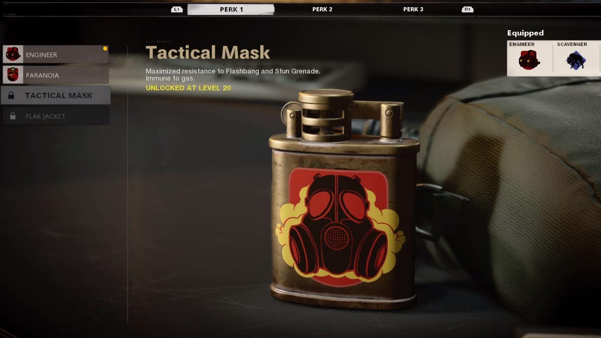 tactical mask perk in black ops cold war