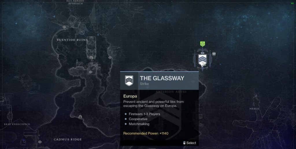 Destiny 2 Europa Director Glassway Strike