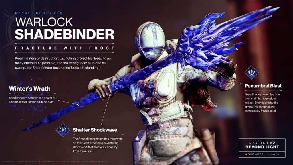 Destiny 2 Warlock Shadebinder Abilities