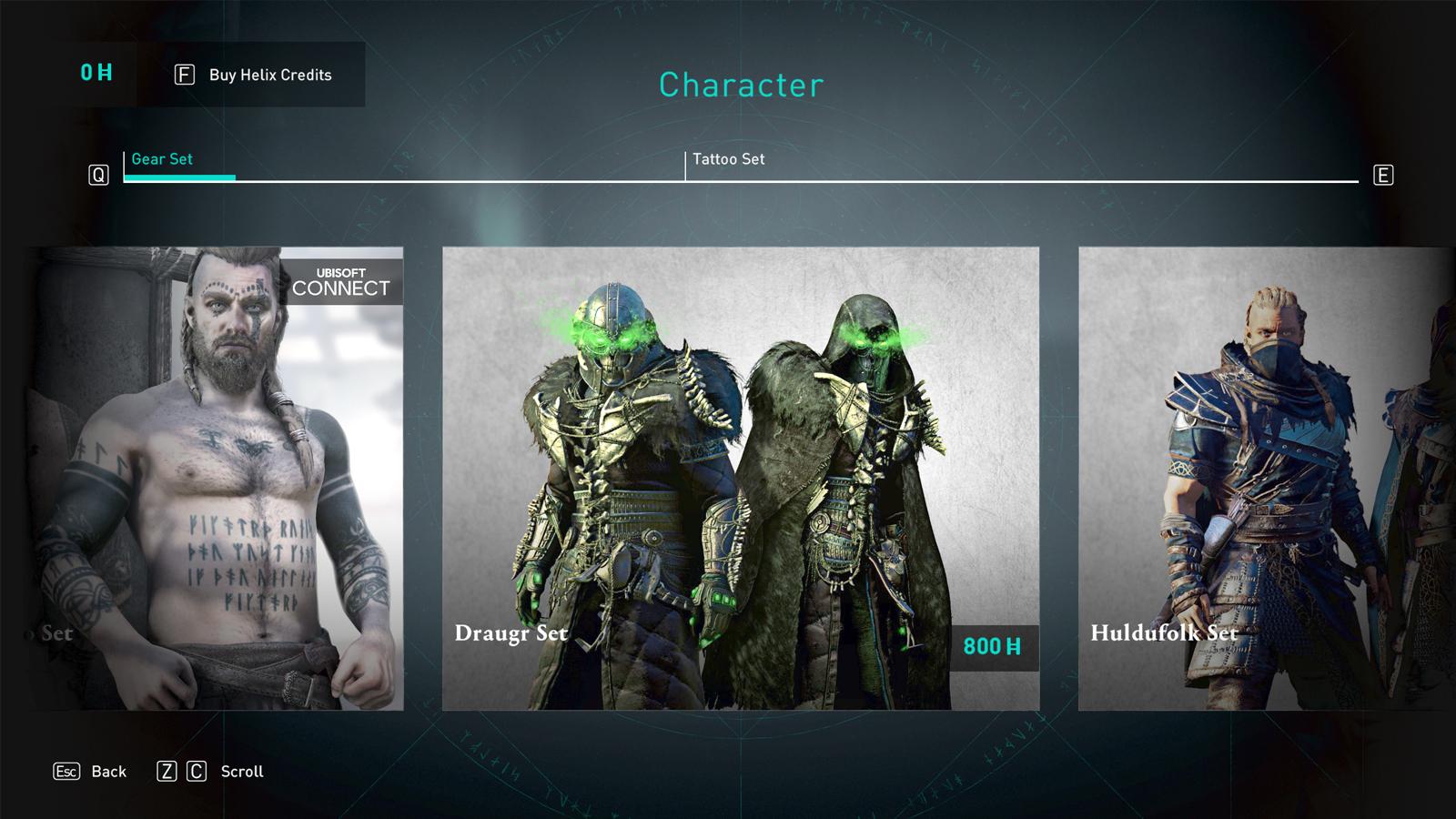 The Draugr set in the Valhalla store