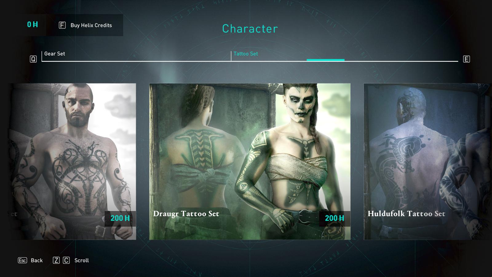 Store image showing the Draugr Tattoo set