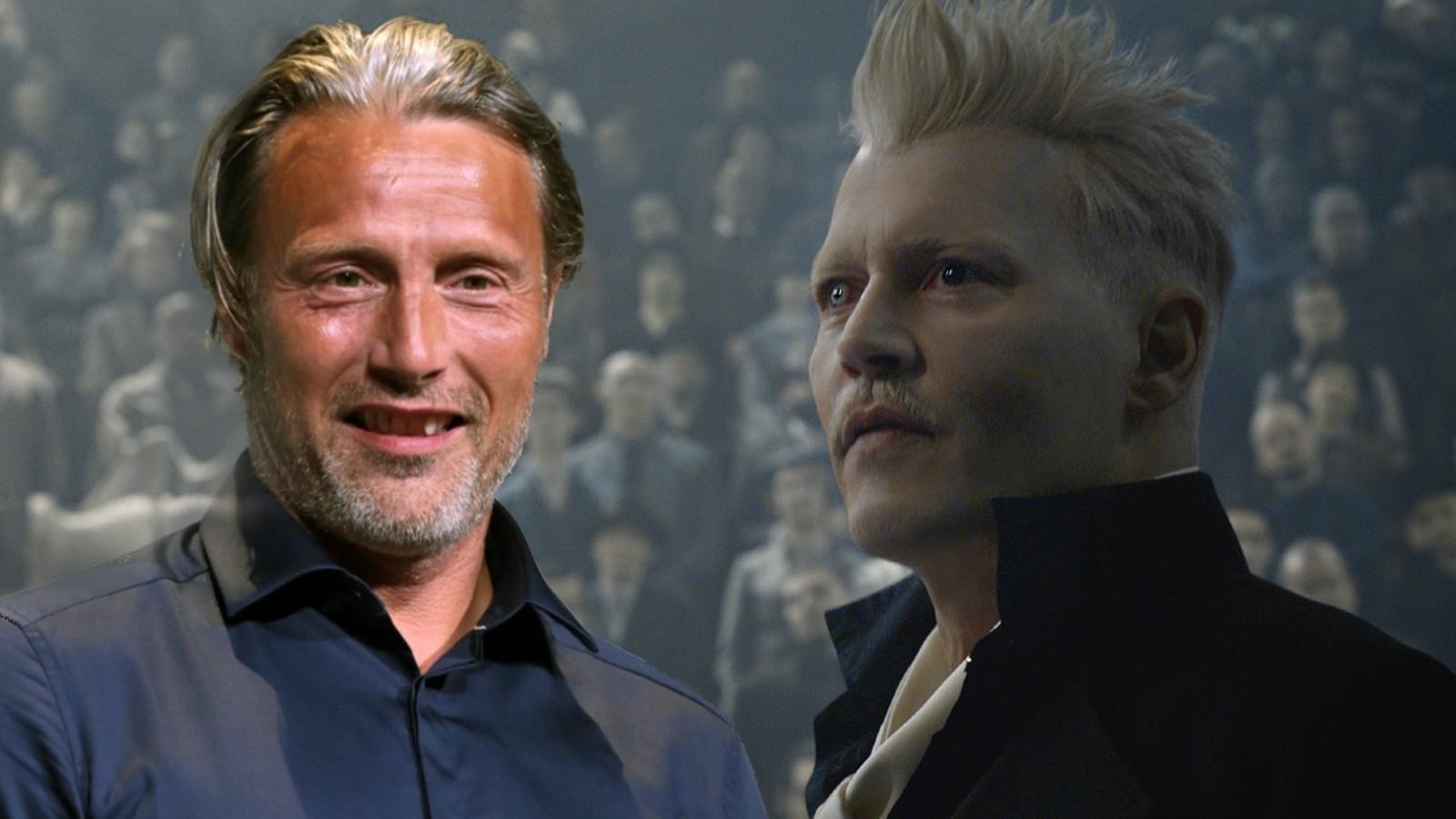 Mads Mikkelsen and Johnny Depp in Fantastic Beasts