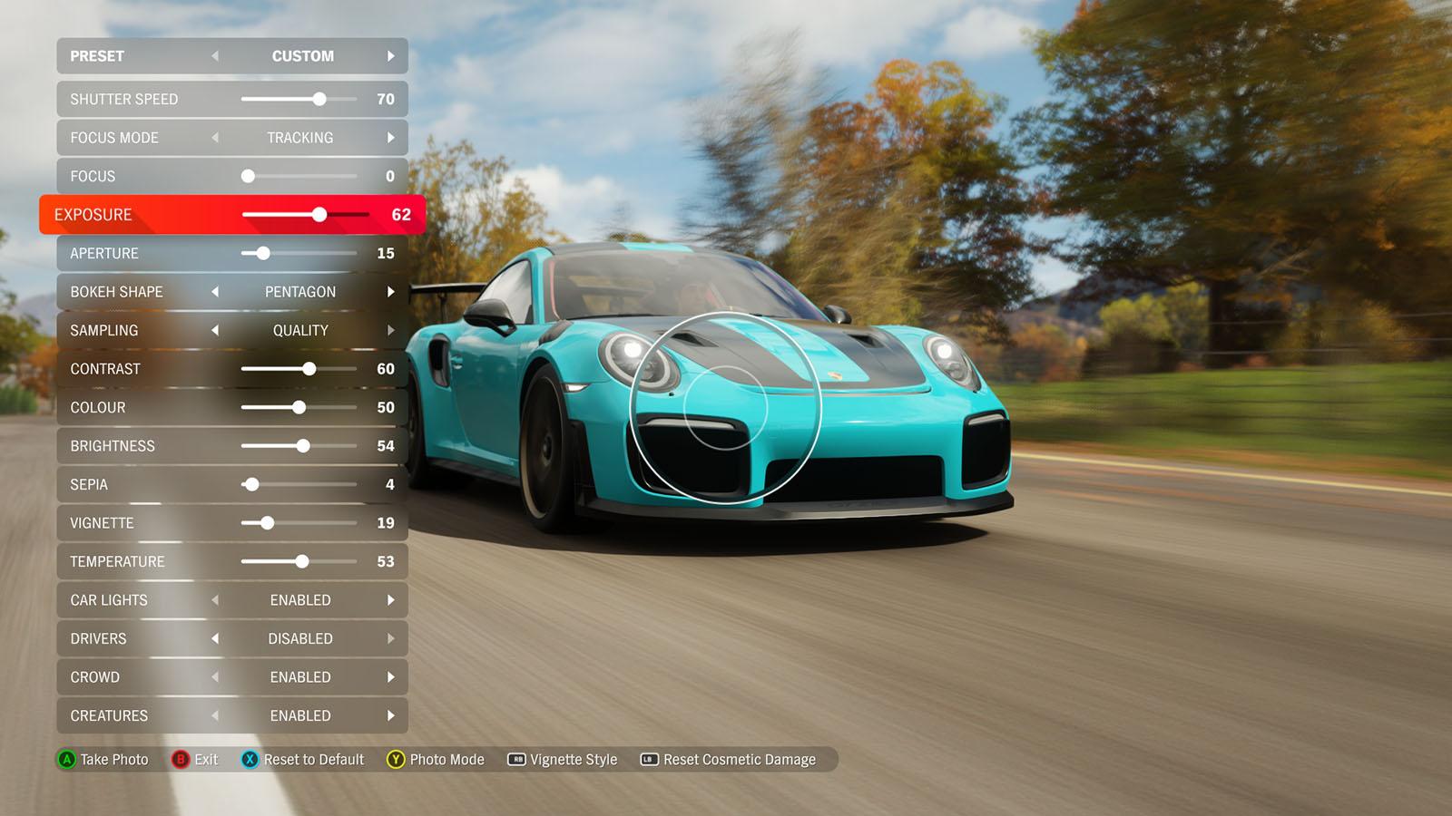 Forza Horizon 4 Photo settings