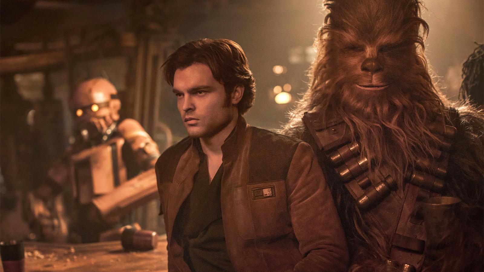 Hans Solo and Chewbacca in Star Wars