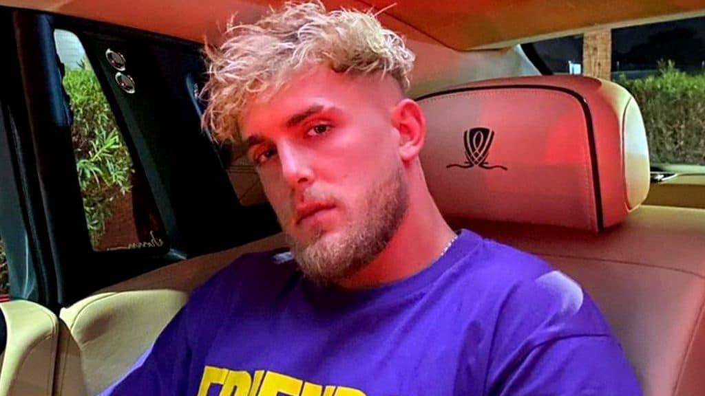 Jake Paul poses in a car for an Instagram photo