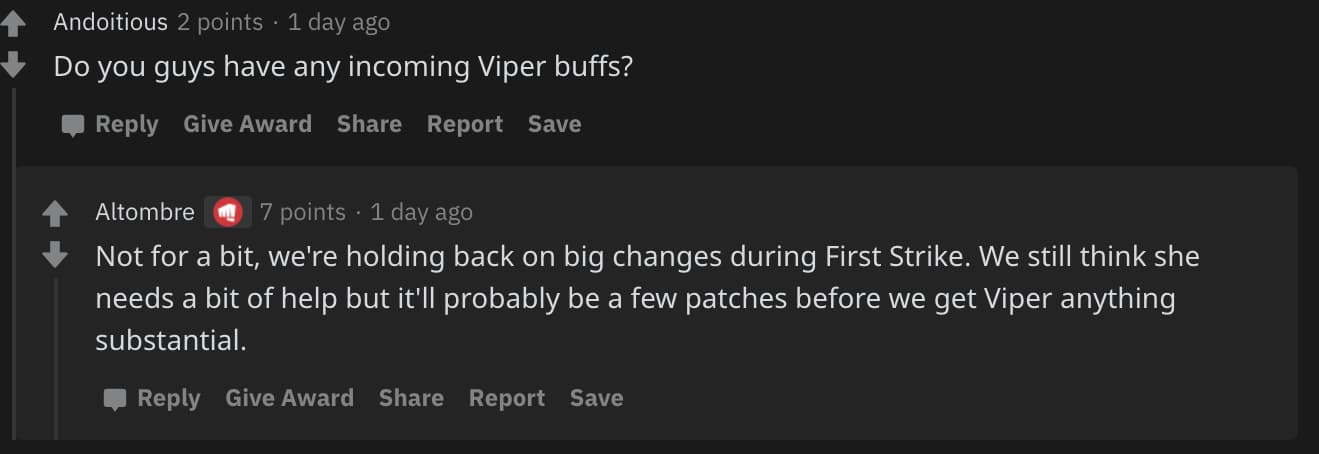 Viper-Changes