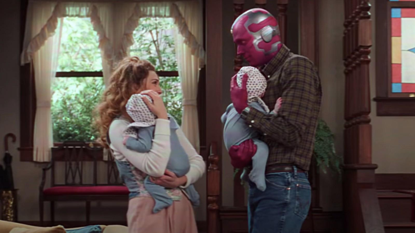 Wanda and Vision with twins