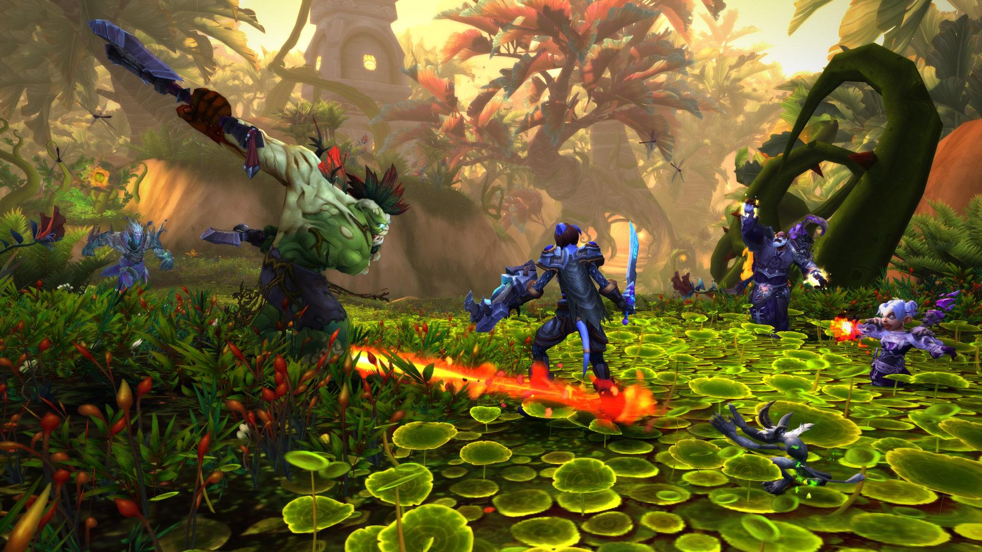 Player character fighting an enemy in Warlords of Draenor
