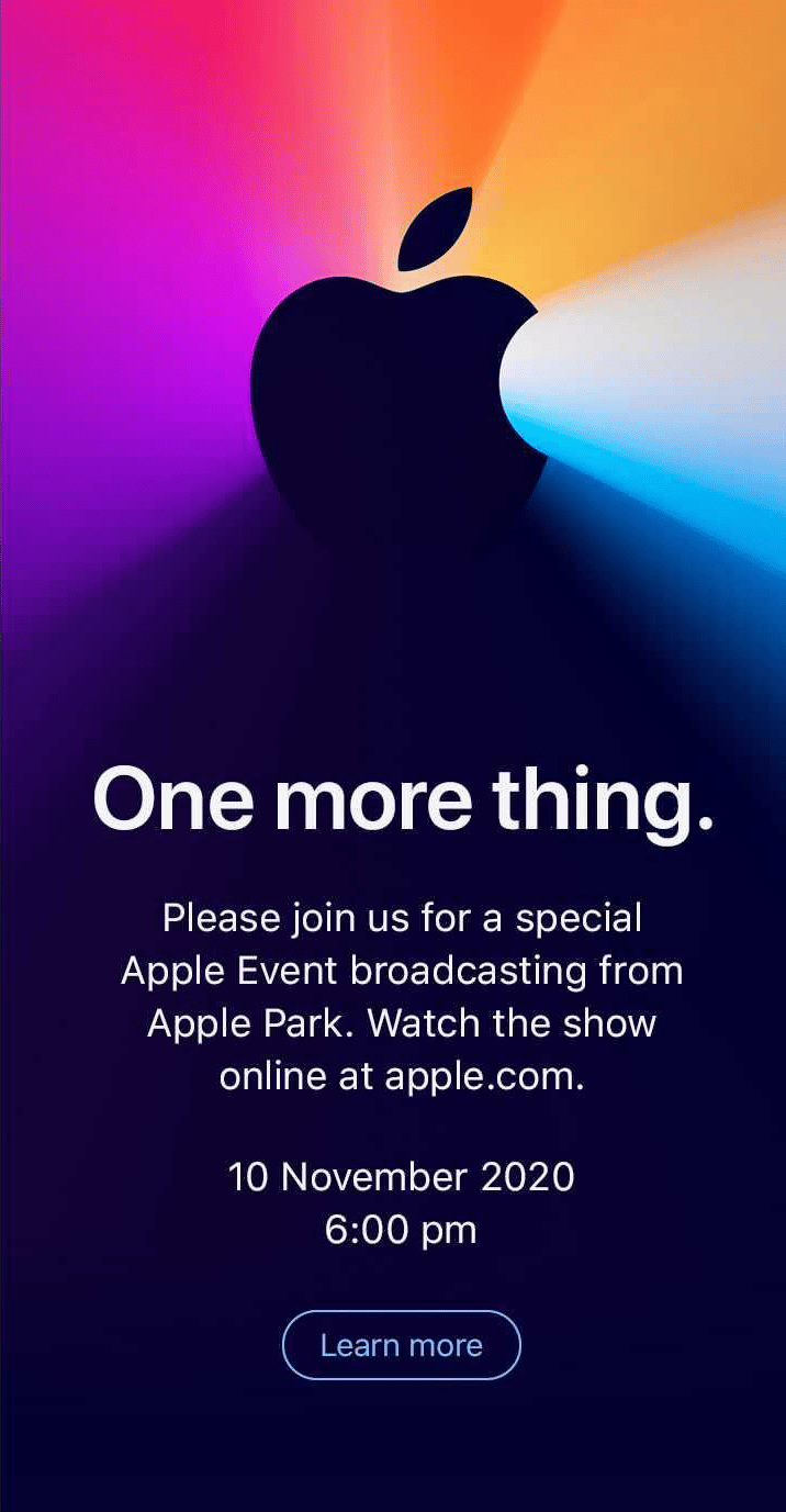 Apple one more thing event November 10