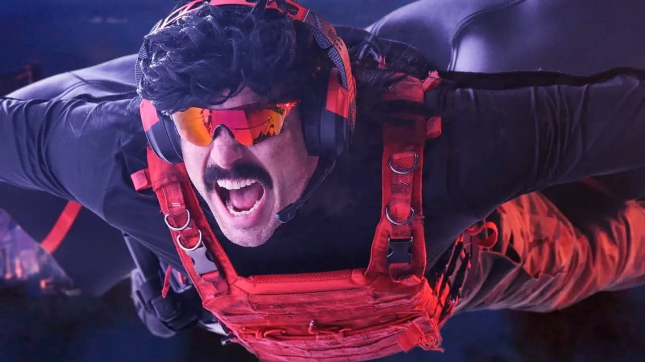 Dr Disrespect leans towards the camera