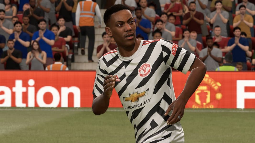 Martial in Manchester United's third kit in FIFA 21