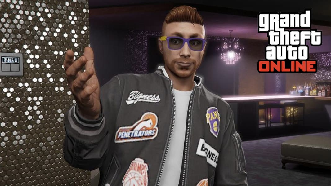 GTA Onlne charatcer in a nightclub