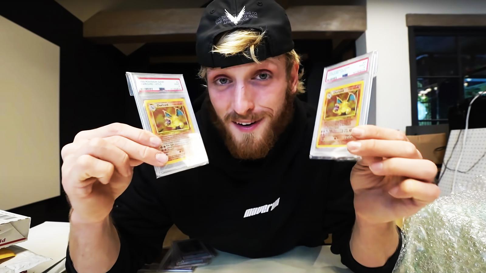 logan paul with pokemon cards