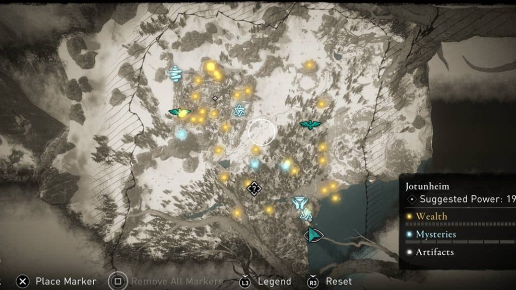 Jotunheim map in AC valhalla