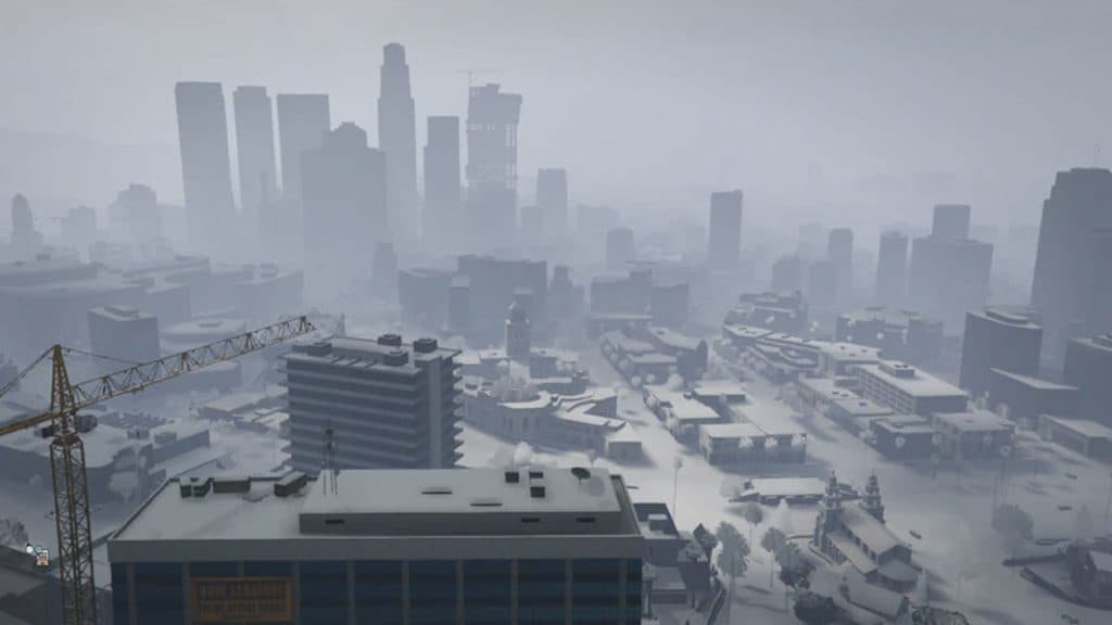 GTA Online map covered in snow