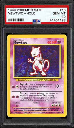 graded mewtwo pokemon card
