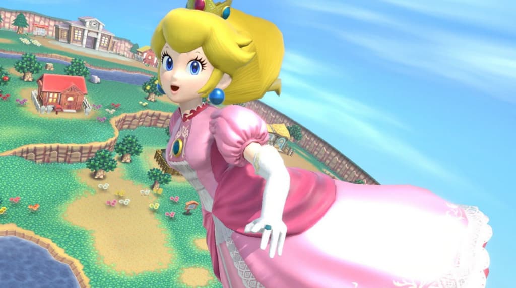 Peach floats in Smash Ultimate