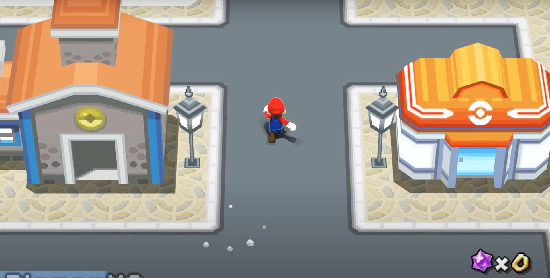Screenshot of Pokemon Diamond & Pearl mod in Super Mario Galaxy.