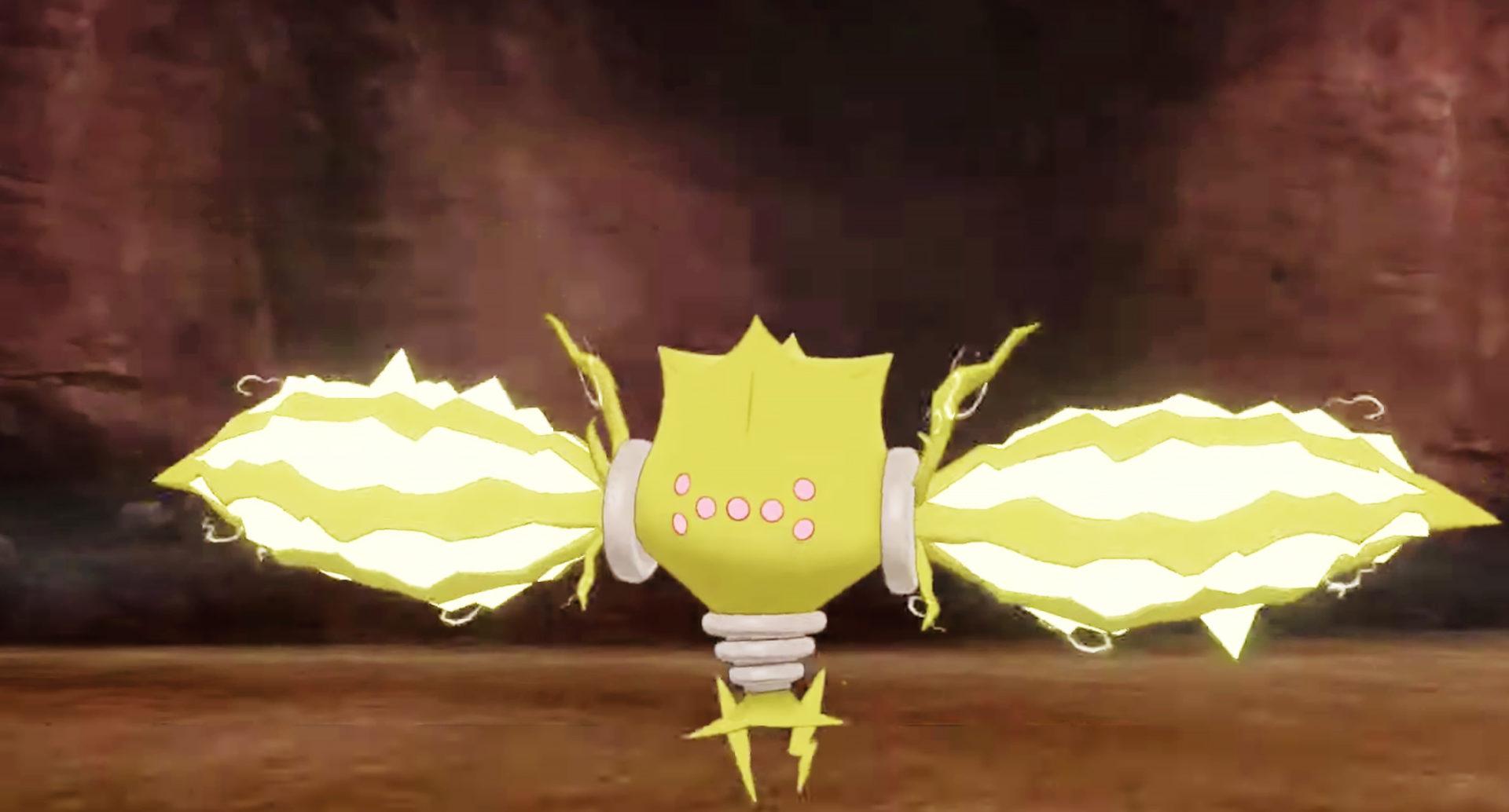 Screenshot of Shiny Legendary Pokemon Regieleki in Sword & Shield DLC the Crown Tundra.