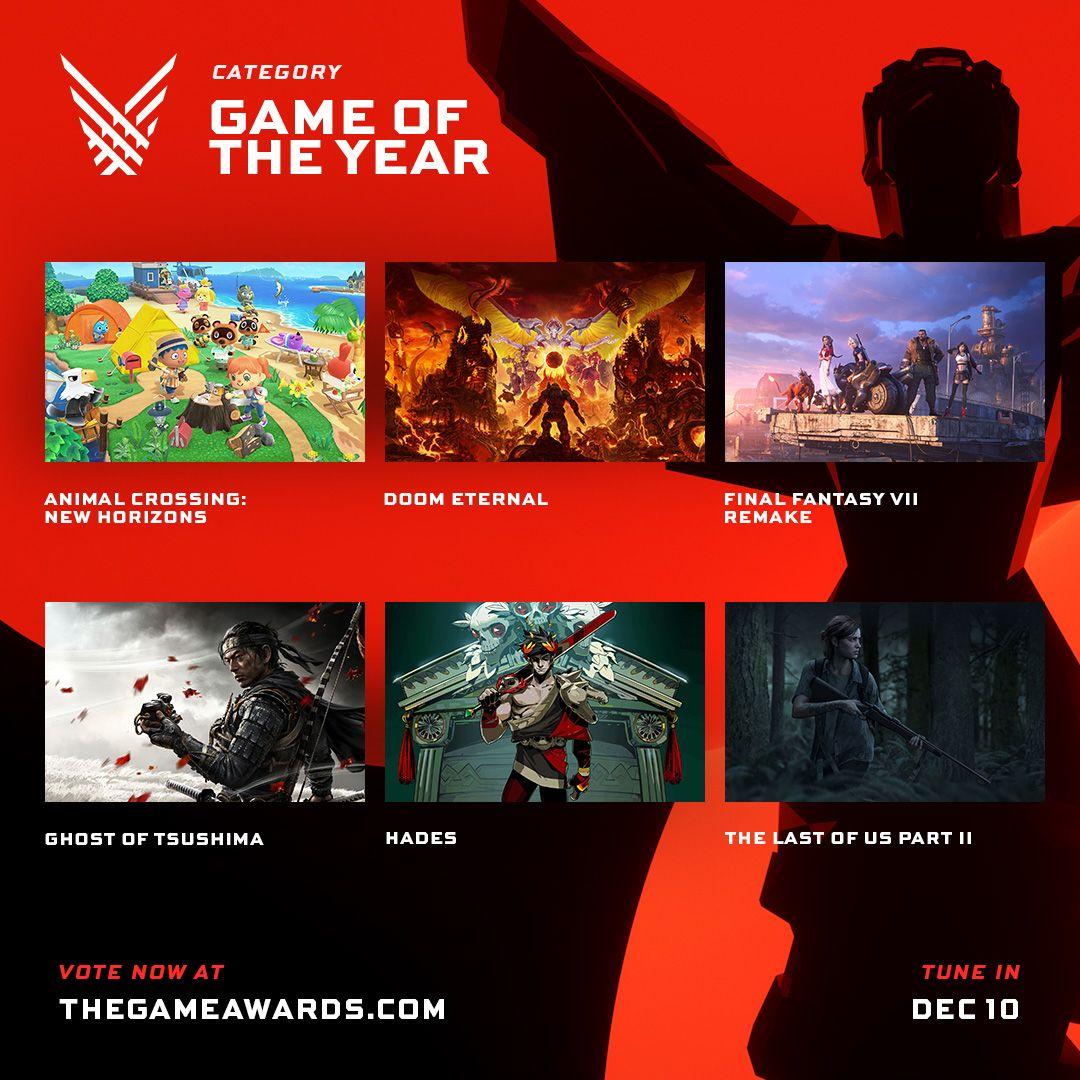 The best games of the year: list of all nominees for The Game