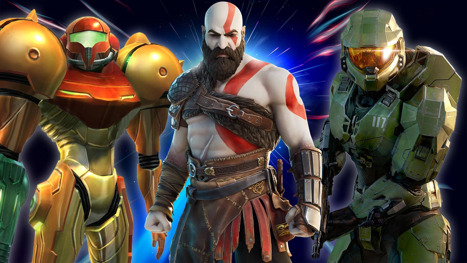Fortnite Gaming Legends Series Samus Kratos Master Chief