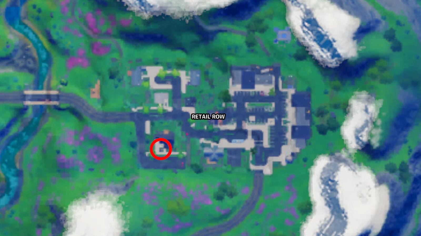 Fortnite Blue Coin location Retail Row