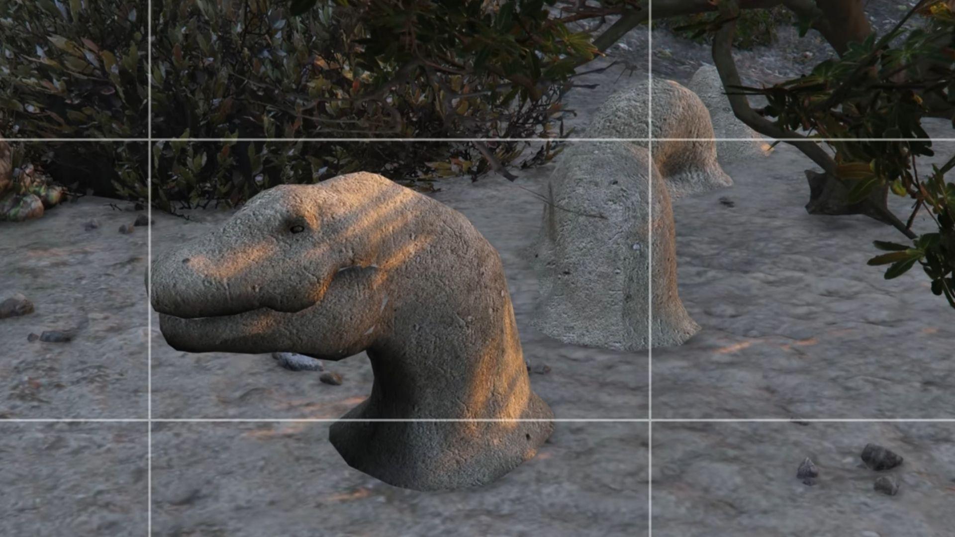 GTA Online Nessie sand sculpture